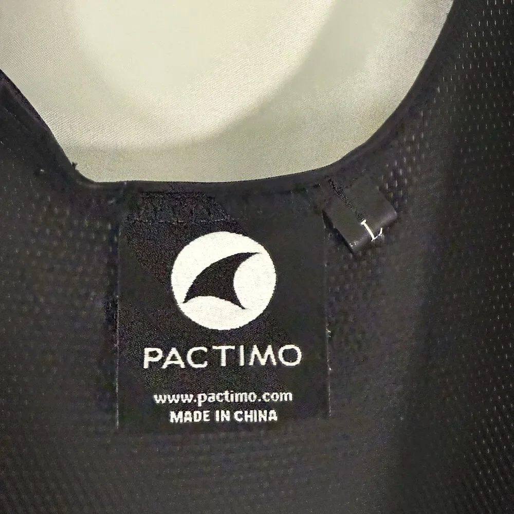 Pactimo Cycling Bib Men's Large Black Ribbed Sleeveless Padded Pullover
